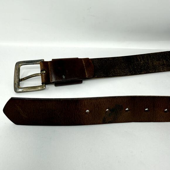 Calvin Klein Jeans Men Dress Belt Medium Brown Genuine Leather Accessories - Picture 2 of 9